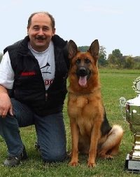 Hans Limmer mit Tara vom Hanneß Hans Limmer mit Tara vom Hanneß