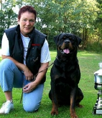 Rita Lück mit Basko vom Charco Rita Lück mit Basko vom Charco