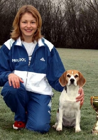 Riccarda Schünemann mit Nala ( Elly von der Rabenleite) Riccarda Schünemann mit Nala ( Elly von der Rabenleite)